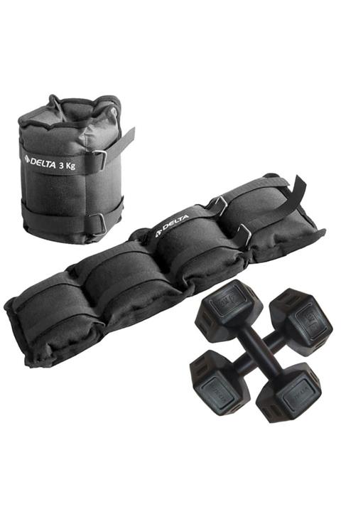 Delta 3 Kg X 2 Adet El Ayak Bilek Ağırlığı 3 Kg X 2 Adet Plastik Dambıl