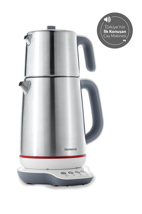 HOMEND Royaltea 1709h Konuşan Çay Makinesi Inox Beyaz