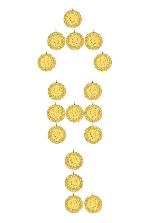 Ahlatcı Sarrafiye-17 Adet Yeni Tarihli Tam Altın