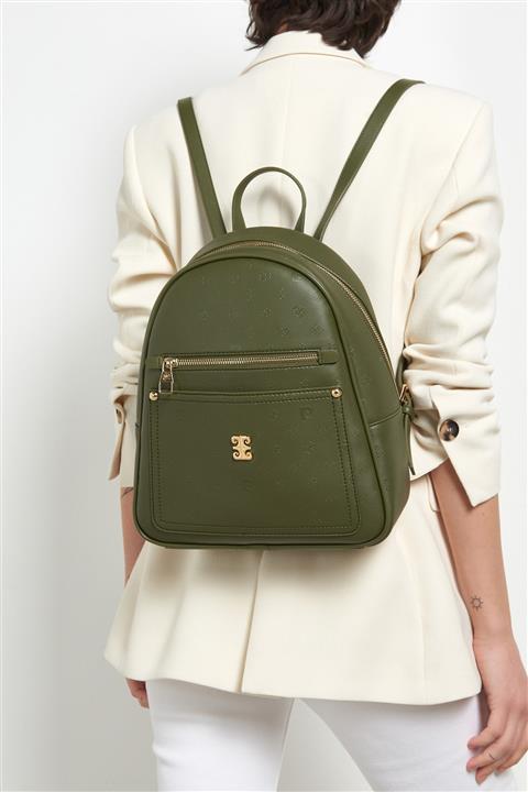 Pierre Cardin Yeşil Print Sırt Çantası 05PO21Y1499