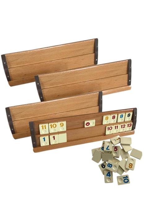 Sedef Ağaç Mini Okey Takımı (melamin Taşlı) + 1 Adet Iskambil Kağıdı Hediyeli
