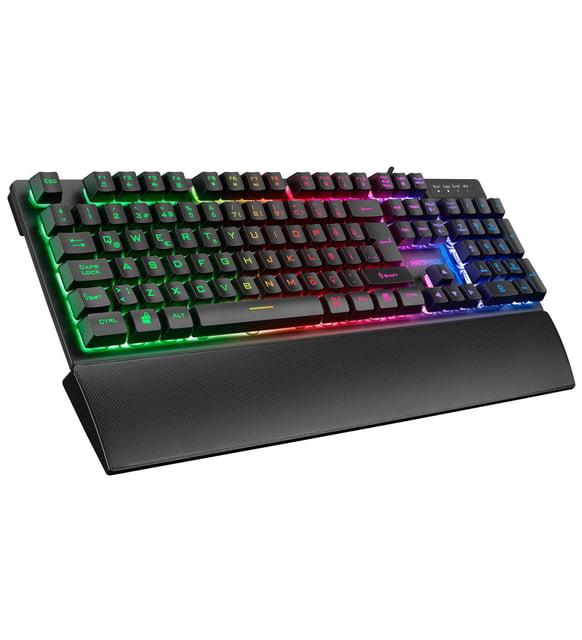 Rampage Kb-rx77 Runner Siyah Usb Rainbow Aydınlatmalı Q Bilek Destekli Gaming Klavye