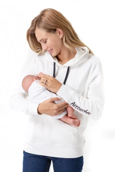 Accouchee Kadın Beyaz Hamile Sweatshirt