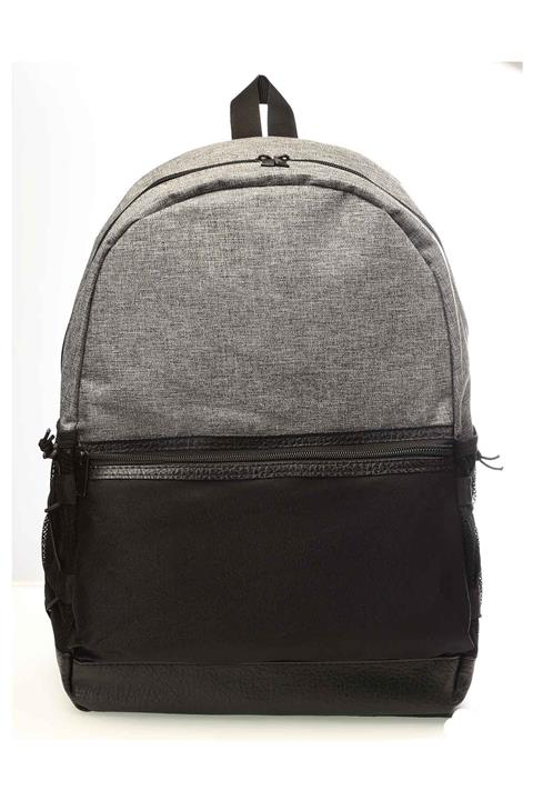 Beutel Backpack Gri Siyah Unisex Sırt Çantası