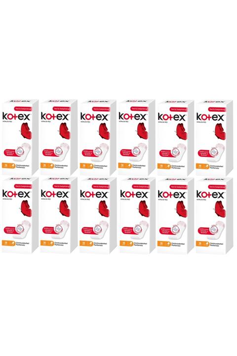 Kotex İnce Günlük Ped Parfümsüz 18'li 12 Paket