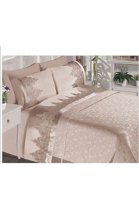 bursa çeyiz Fransız Dantelli Pike Takımı