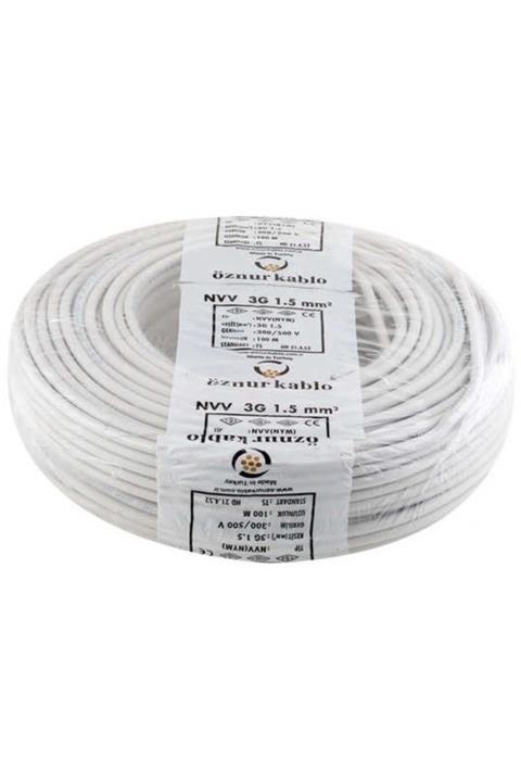 ÖZNUR 100 Metre 3 X 1,5 Nym Antigron Bakır Kablo