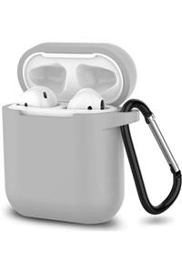 Gritty Apple Airpods 2.nesil Uyumlu Silikon Kılıf Yumuşak Koruma Kopçalı Kılıf