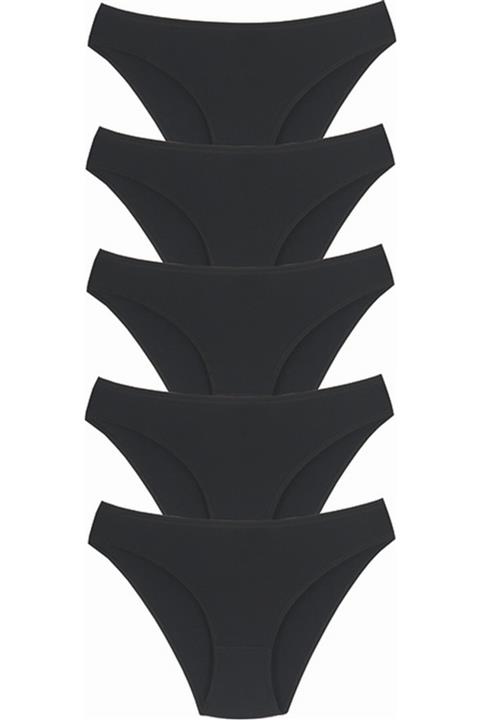 Newlilla Kadın Siyah 5'lı Günlük Slip Külot