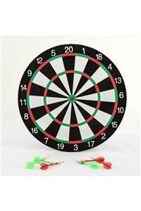 BoncukAVM Çift Taraflı 30 Cm Dart Tahtası Ve 4 Adet Ok