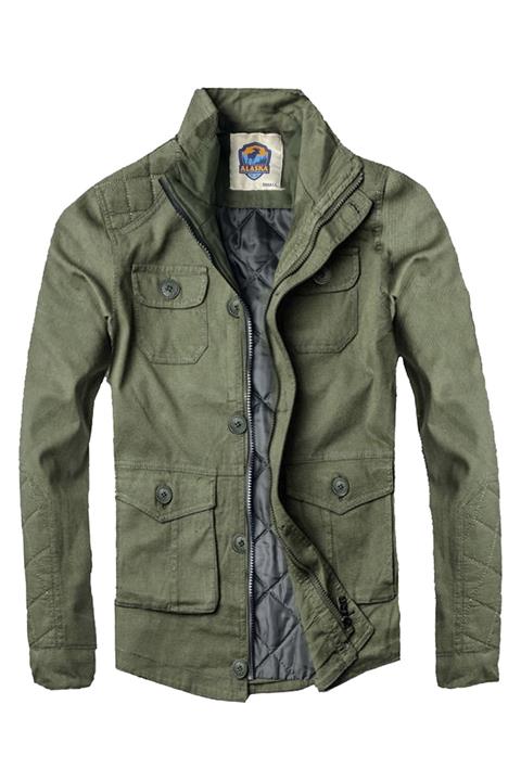 alaska the last frontier Premium Saf Pamuk Kumaş Kapitone Trençkot Mont