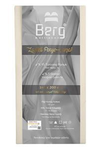 Berg Bettlaken 140x200 +35 Cm Yükseklik Lastikli Lüks Penye Pamuklu Çarşaf Krem, Luxury Fitted Sheet Cotton