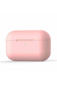 Techmaster Airpods Pro Ultra İnce Silikon Dayanıklı Kılıf Koruma Pembe