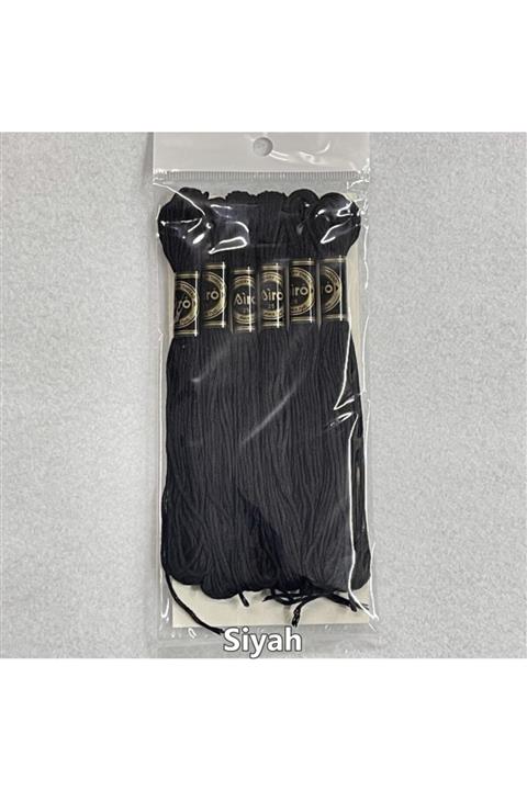 EleganTShoP Airo Muline Etamin Koton Nakış Ipi Ipliği 6 Adetli Set