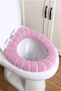 Schulzz Tuvalet Klozet Kapağı İçin Yıkanabilir Yumuşak Kumaş Ped - Toilet Seats Pad - Pembe