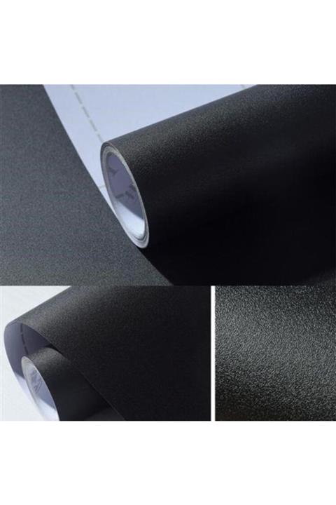 BOZMET Kapı Direk Dodik Lip Kaplama Tırtıklı Mat Siyah Kaplama Folyosu 100cmx20cm