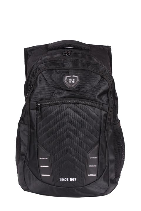 OUPER 01223 Siyah Sırt Destekli Kanvas Sırt Çantası