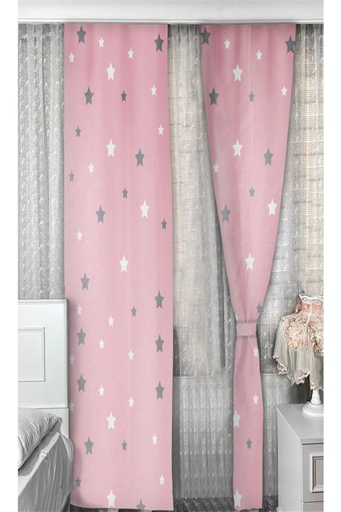 Bebişim Halı Yıldızlı Çocuk Odası Fon Perde