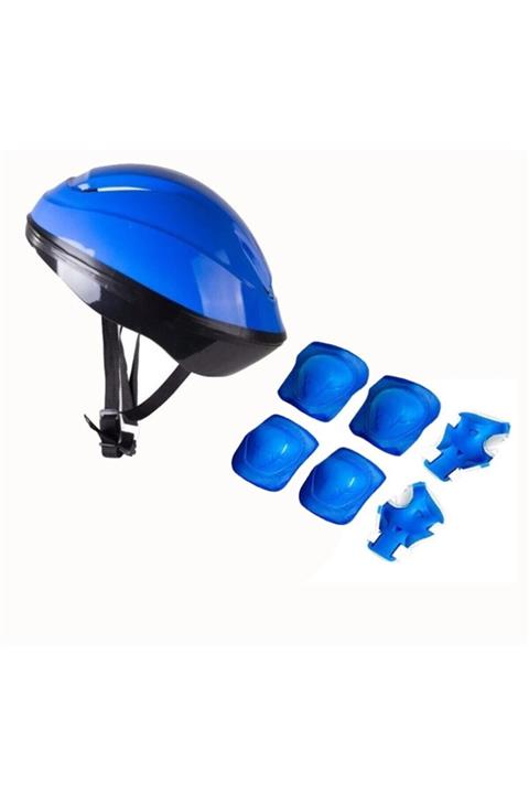 Toystop Kask Dizlik Dirseklik Eldiven Koruyucu Set Mavi