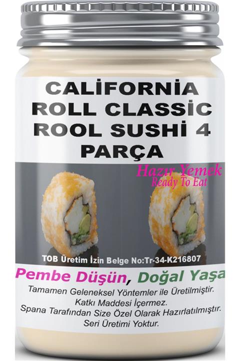 SPANA California Roll Classic Roll Sushi 4 Parça Ev Yapımı Katkısız 330gr