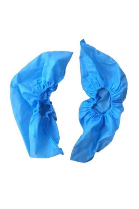 Organik Sanat Yıkanabilir Mavi Tela Galoş 100 Adet ve  +20 Adet Maske Aparatı