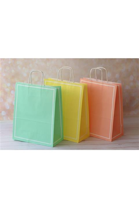 demontecraft Kağıt Çanta, 6 Lı Set Çanta, Tys Makaron Kağıt Çanta/hediye Poşeti