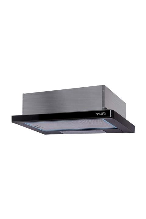 Luxeva Cam Siyah Bizote Çift Motorlu Aspiratör