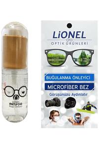 Lionel Antifog Gözlük Camı Buğu Buhar Önleyici Mikrofiber Bez + Sprey 30 ml