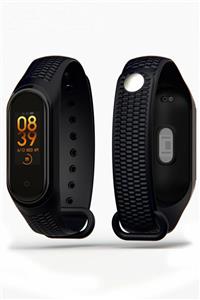 PUFWİN Xiaomi Mi Band 3/4 Uyumlu Desenli Kordon Siyah