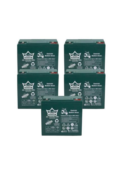 ORTEC 12v 22-24 Ah Elektrikli Motosiklet Aküsü 2021 5'li Set