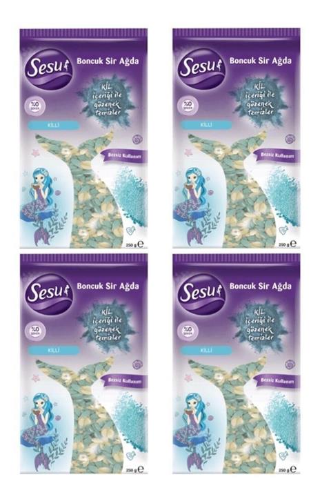 Sesu Boncuk Sir Ağda 250gr Killi 4'lü Set