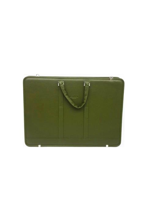 hobi market art Deri Körüklü Proje Resim Çantası 40x55 Cm. Haki