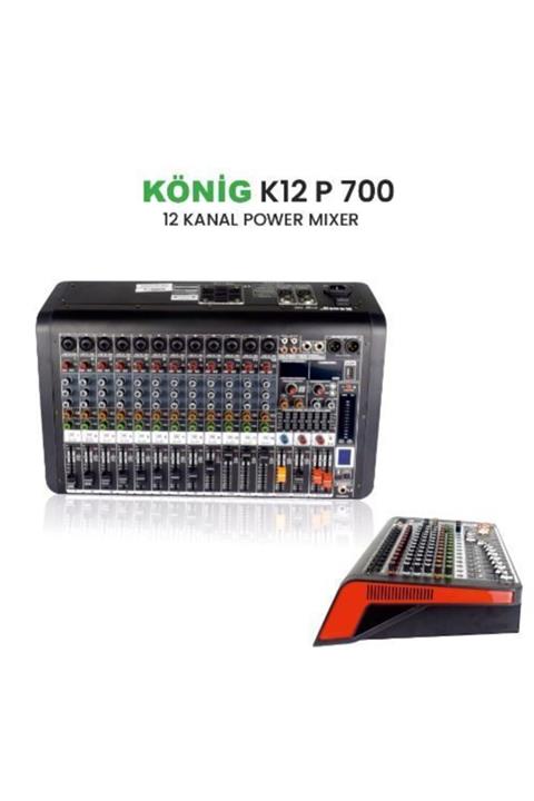 König K12 P-700 Amfili Power Mikser 12 Kanal 2x700 Watt