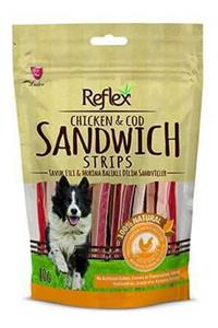 Reflex Tavuk Ve Morina Balığı Sandviç Köpek Için Kurutulmuş Et Ödül Maması 80 Gr