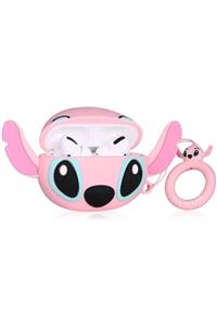 VY Aksesuar Sevimli Pembe Stitch Airpods Silikon Kılıf