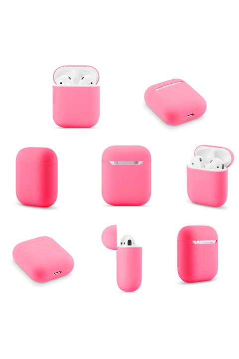 MobileGaraj Airpods Uyumlu  Pembe Silikon Kapak Kılıf