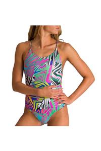 ARENA W Twist Back Reversible One Piece Kadın Gri Yüzücü Mayosu 003058560