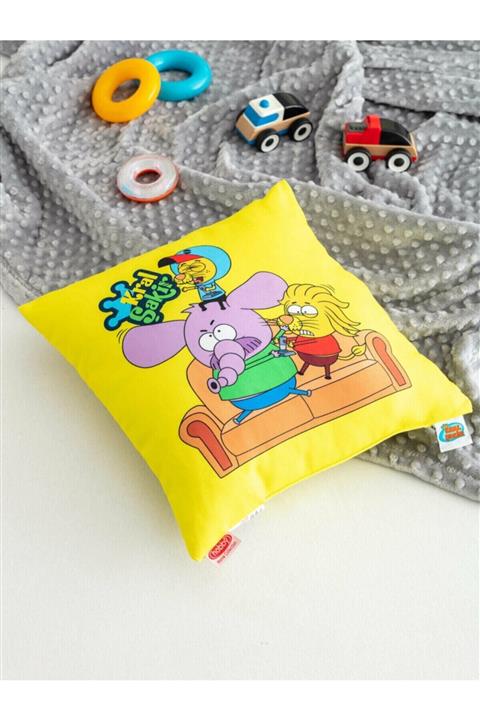 SHIVA Gift&More Kral Şakir Fil Necati Açık Sarı Baskılı Uyku Ve Oyun Arkadaşı