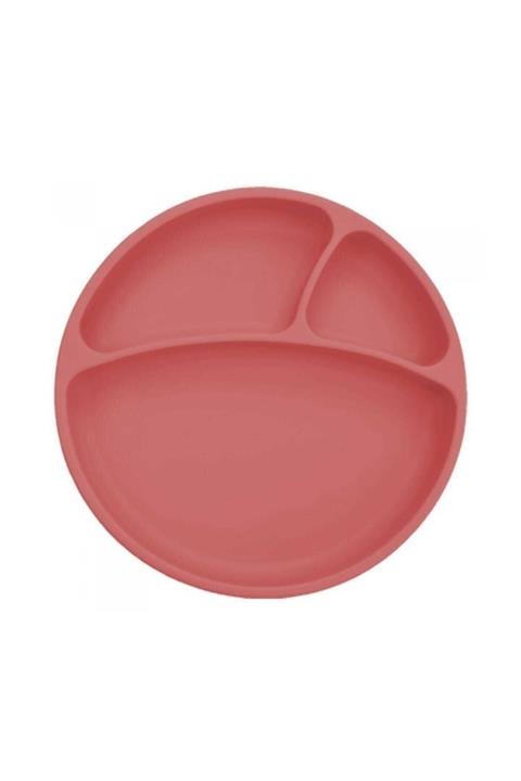 Oioi Vakum Tabanlı Silikon Tabak Bordo