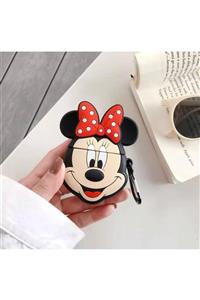 QUEEN AKSESUAR Airpods Kulaklık 1 Ve 2 Uyumlu Minnie Mouse Kılıf