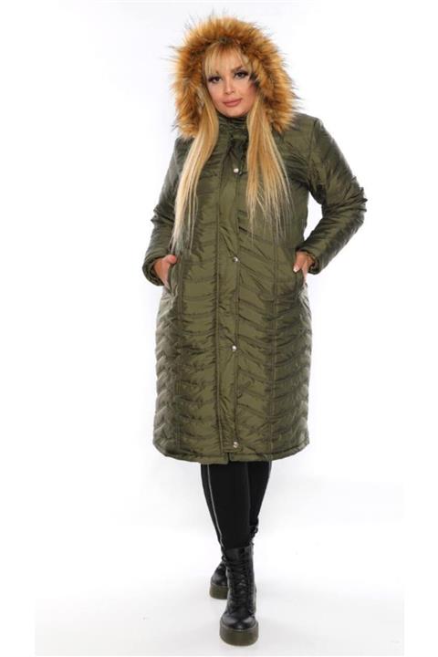 By Alba Collection Kadın Şişme Kapitone Büyük Beden Mont Haki