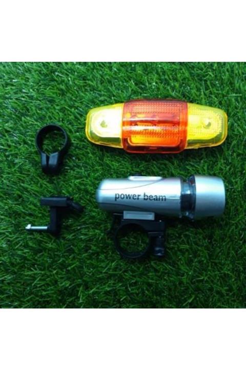 MESHUR STORE Sinyalli 2 Li Bisiklet Feneri 6 Adet Pil Hediyeli