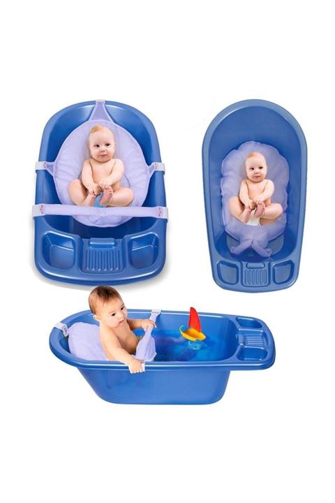 Sevi Bebe Mavi Çok Fonksiyonlu Bebek Filesi & Minderi