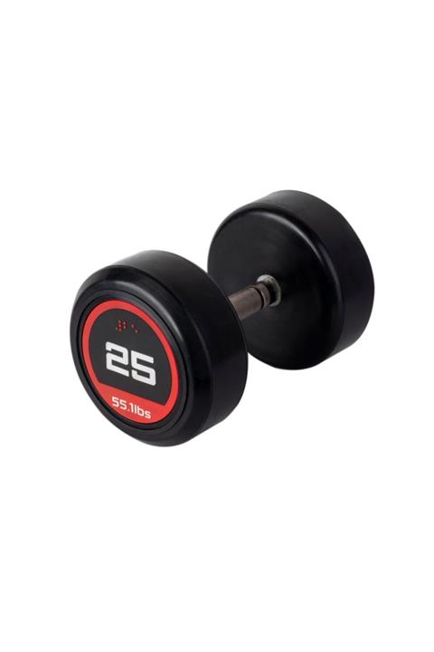 WSKU SPOR Profesyonel Kauçuk Kaplı Dambıl 25 Kg Çift