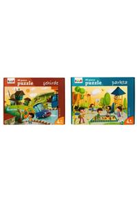 Eolo Yer Puzzle 40 Parça 2 Li Set ( Şehirde - Parkta )