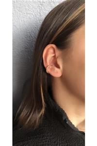 Marqueline Zirkon Taşlı Gold Earcuff Küpe