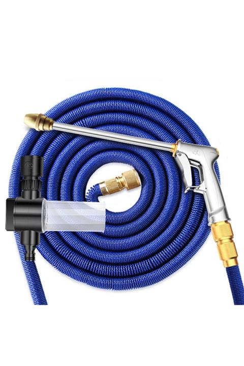 Ally Mobile 30m Yüksek Basınçlı Oto Yıkama Su Tabancası Seti Bahçe Sulama Hortumu Teleskopik Bahçe Hortumu