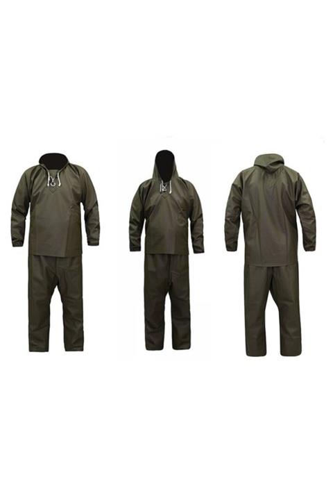 Master Balıkçı Yağmurluk Alt Üst Takım Haki 0,40 Micron