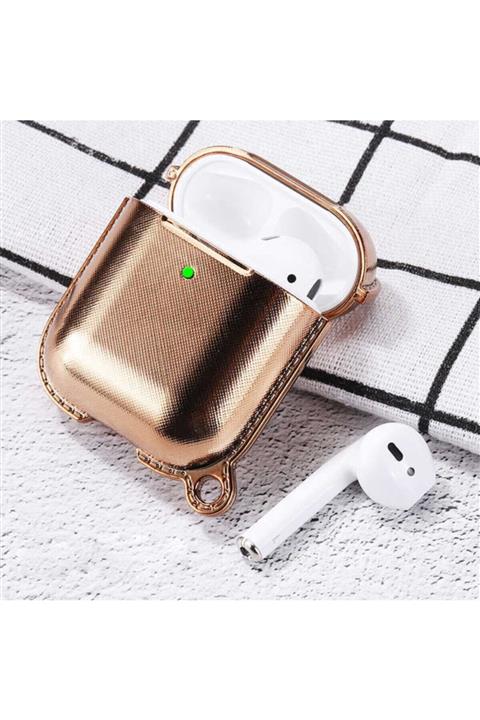 WIWU Grace Electroplate Airpods Case Airpods Parlak Polikarbon Kaplama Kılıf Gold