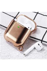 WIWU Grace Electroplate Airpods Case Airpods Parlak Polikarbon Kaplama Kılıf Gold